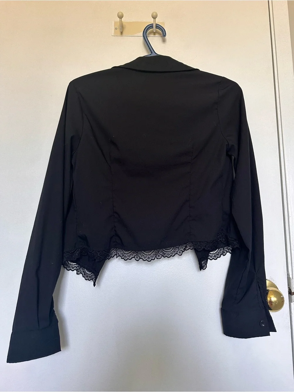 Dazy Black Women's Button-Up Top - Size M - Picture 2 of 6